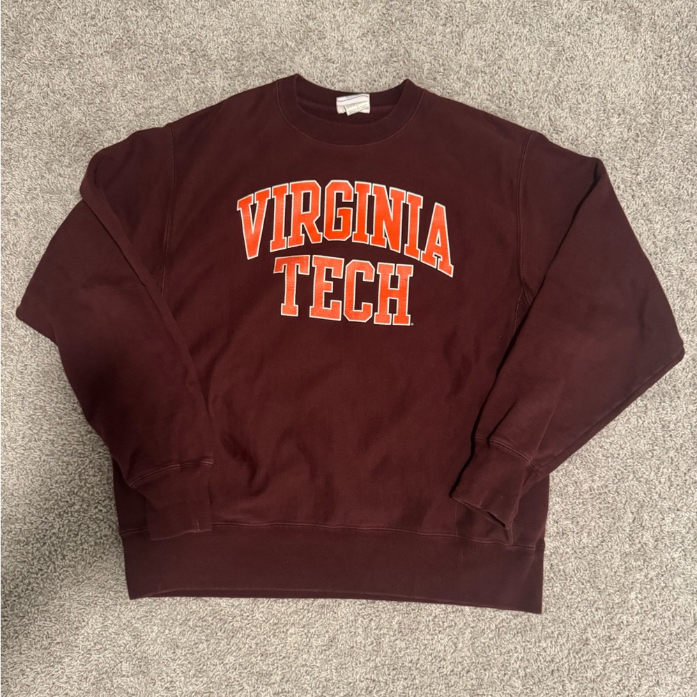 VT Virginia Tech Champion Maroon Crewneck Sweater